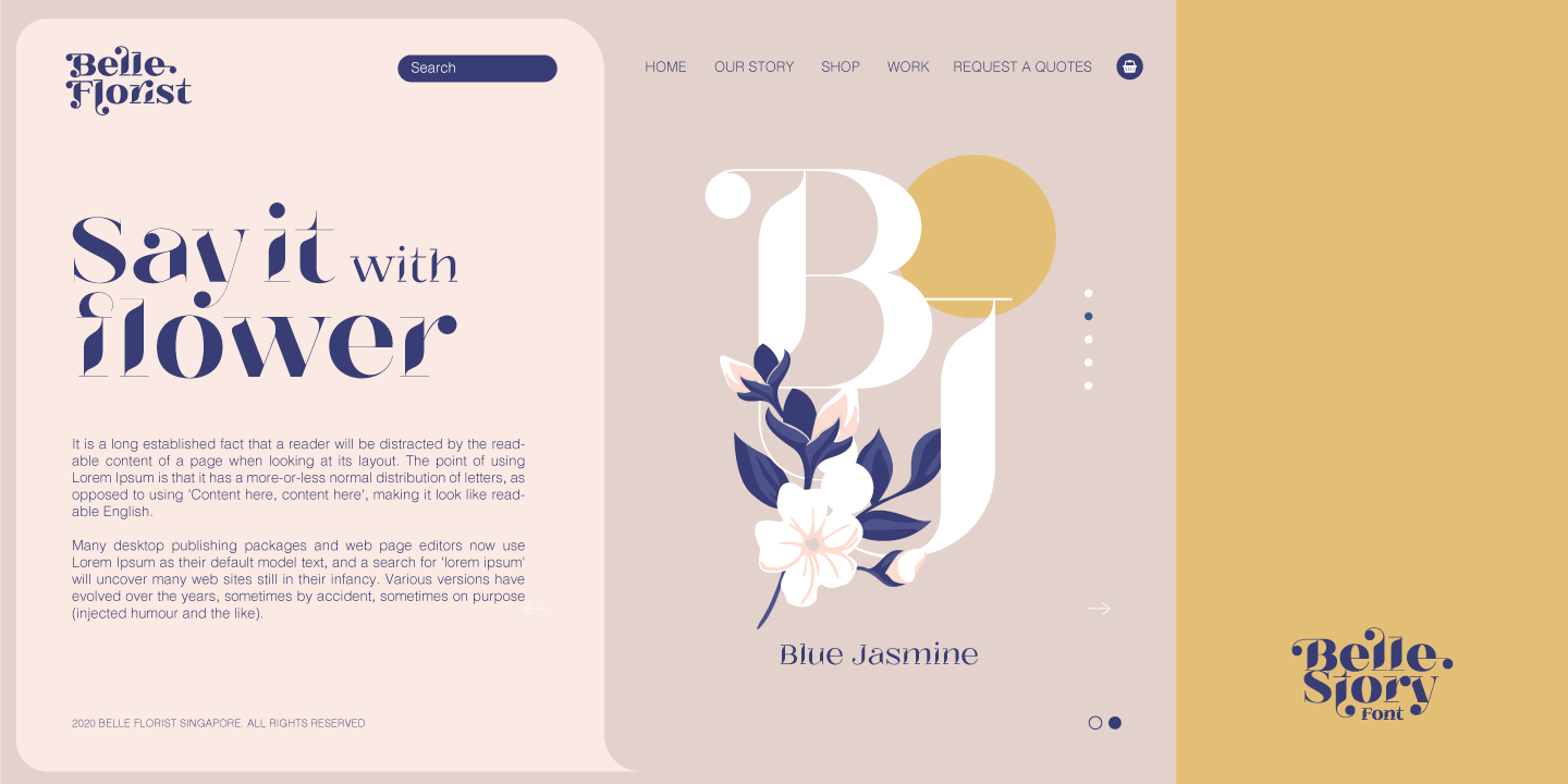 Belle Story SemiBold Font preview